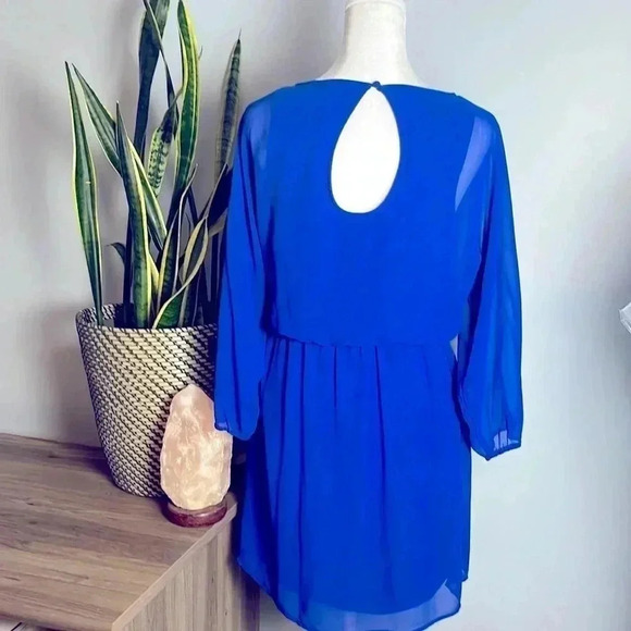Stunning Blue Shear Minj Dress by Express - Picture 2 of 3